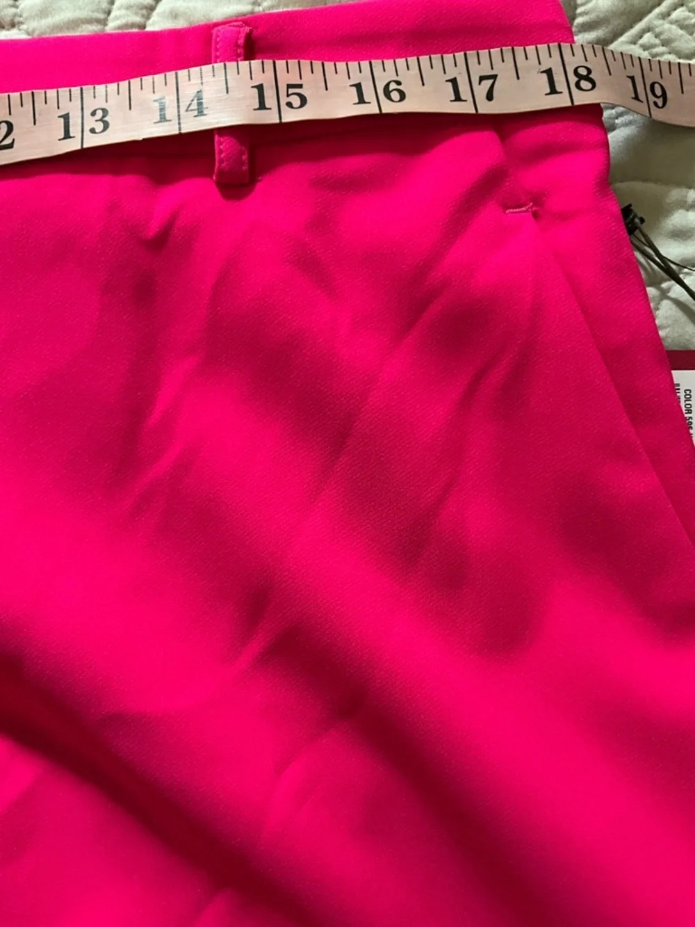 Vince Camuto Hot Pink Slim Leg Cuffed Ankle Trousers 14